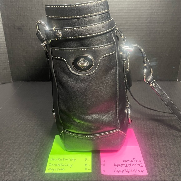 Vintage Coach Black Leather Tote Excellent, classy, LIKE NEW VERY WELL CARED FOR - Picture 5 of 17